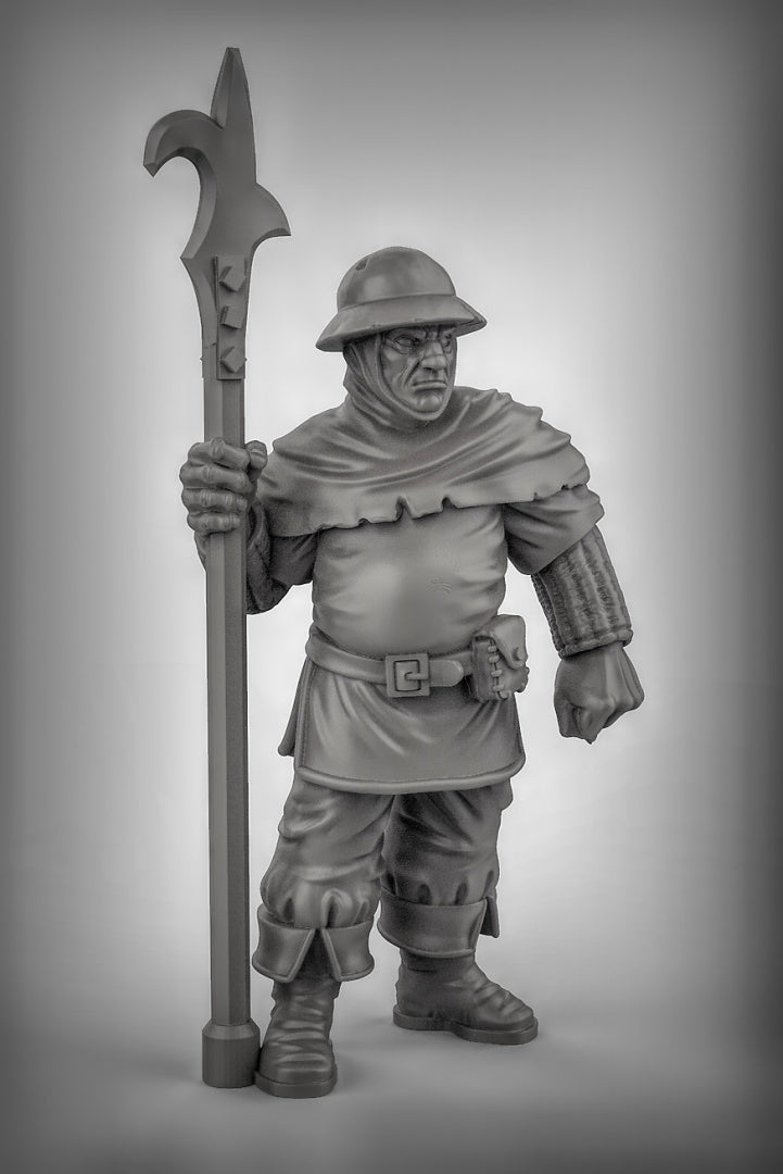 Guards with Poll Arms Resin 3D Models for Dungeons & Dragons & Board RPGs