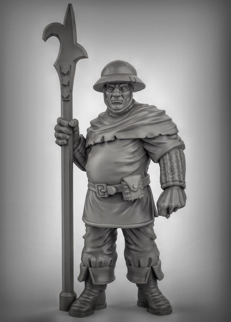 Guards with Poll Arms Resin 3D Models for Dungeons & Dragons & Board RPGs