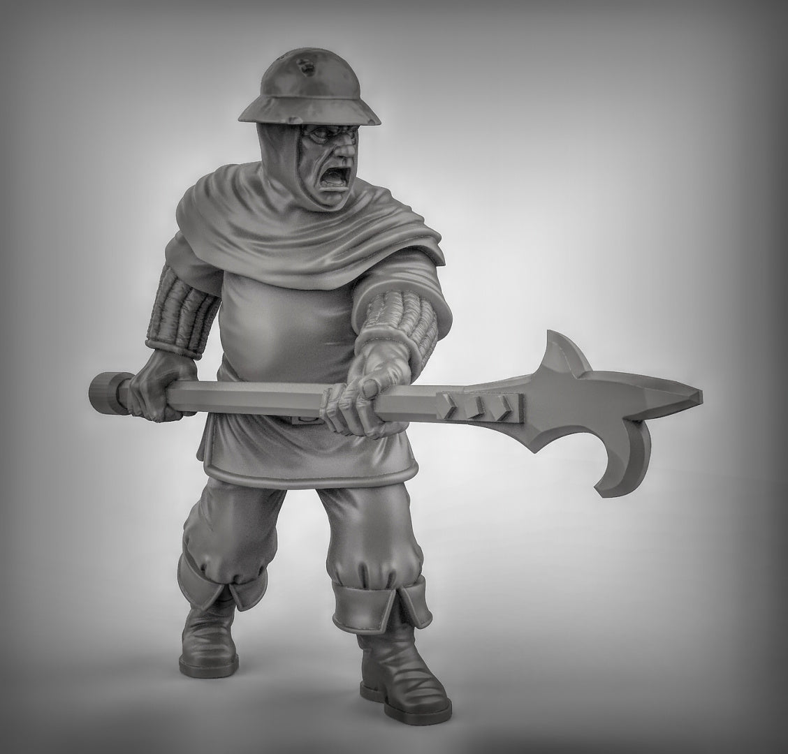 Guards with Poll Arms Resin 3D Models for Dungeons & Dragons & Board RPGs