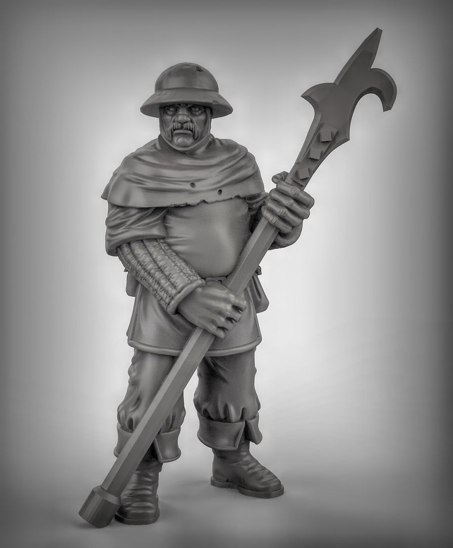 Guards with Poll Arms Resin 3D Models for Dungeons & Dragons & Board RPGs