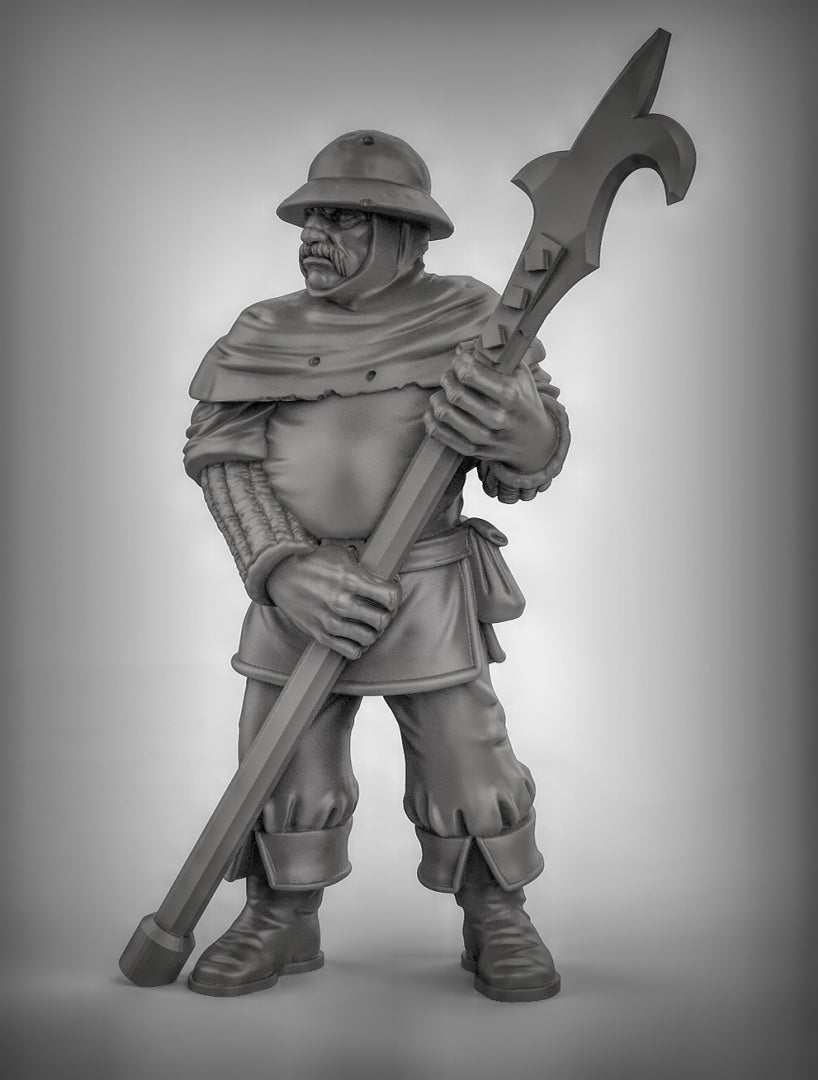 Guards with Poll Arms Resin 3D Models for Dungeons & Dragons & Board RPGs