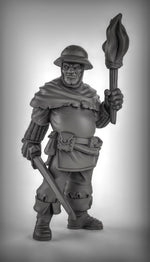 Guards with Torches Resin 3D Models for Dungeons & Dragons & Board RPGs
