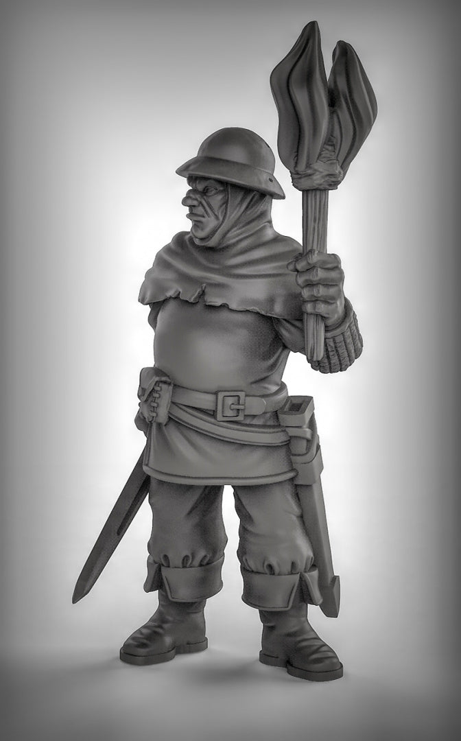 Guards with Torches Resin 3D Models for Dungeons & Dragons & Board RPGs