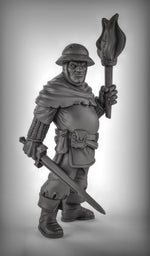 Guards with Torches Resin 3D Models for Dungeons & Dragons & Board RPGs