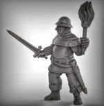 Guards with Torches Resin 3D Models for Dungeons & Dragons & Board RPGs