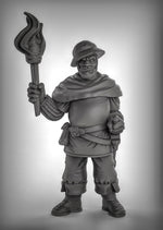 Guards with Torches Resin 3D Models for Dungeons & Dragons & Board RPGs