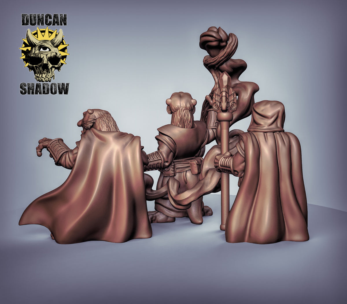 Otter Wizard 3D Models for Dungeons & Dragons & Board RPGs by Duncan Shadow