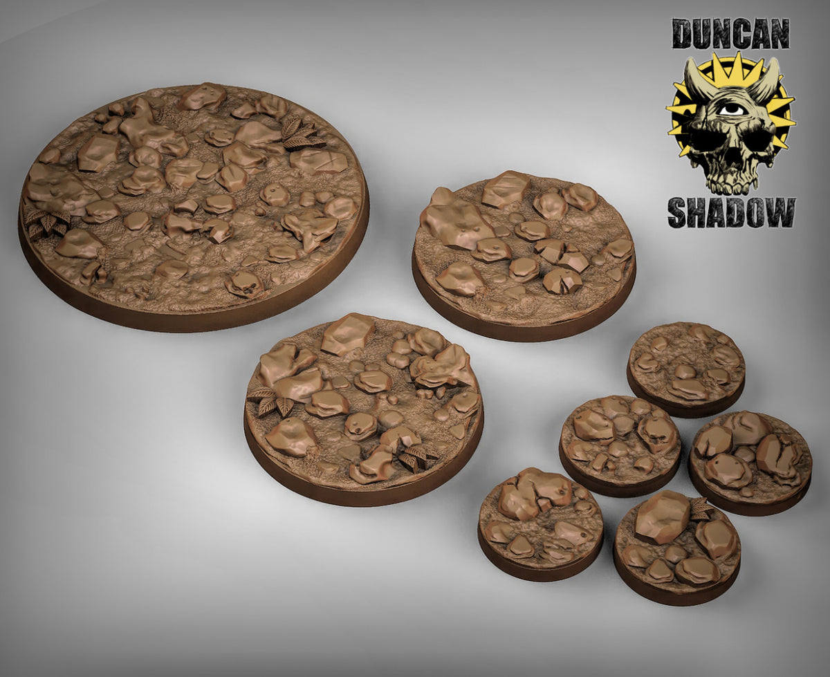 Rocky Bases Resin Miniature for DnD | Tabletop Gaming