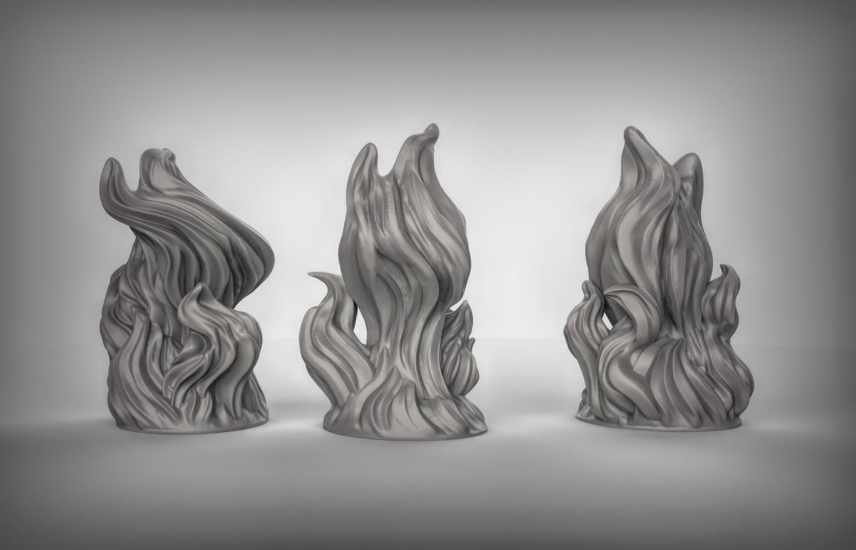 Fire Elementals Small Resin 3D Models for Dungeons & Dragons & Board RPGs