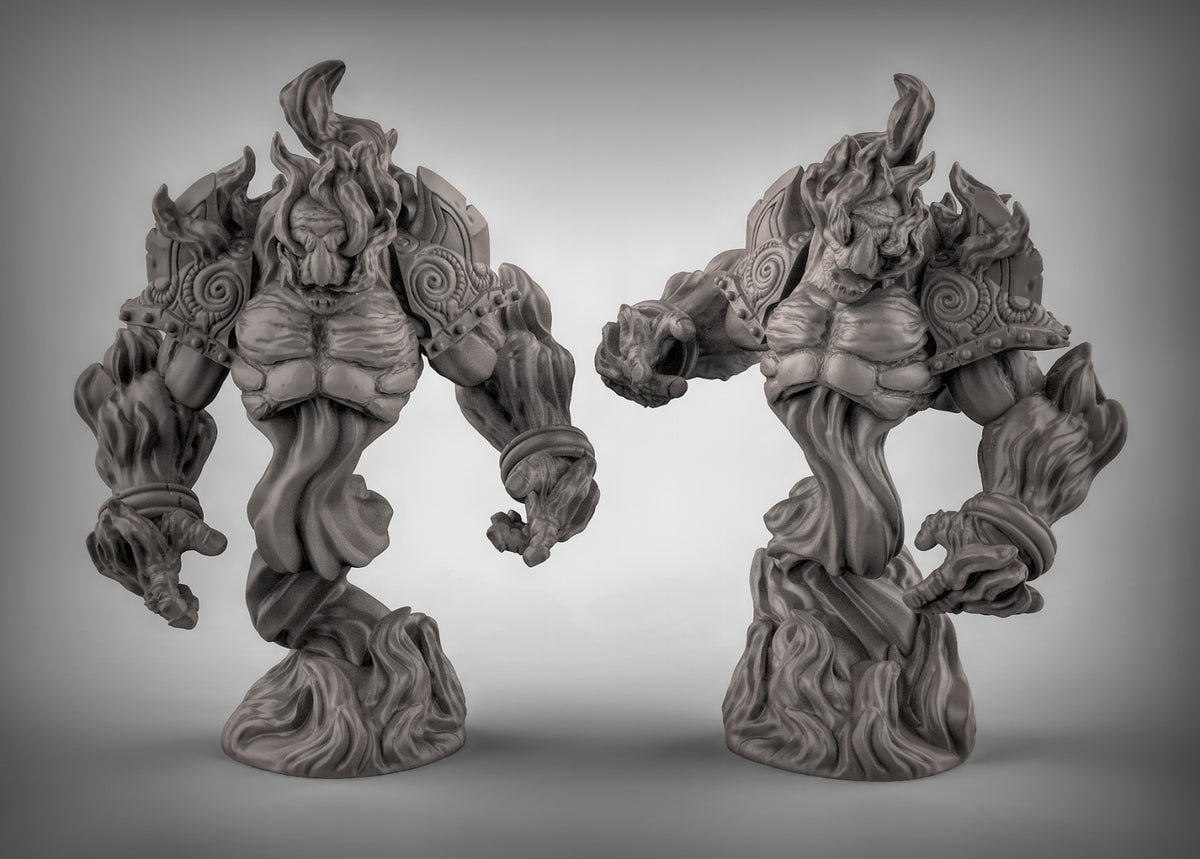 Fire Elementals Resin 3D Models for Dungeons & Dragons & Board RPGs