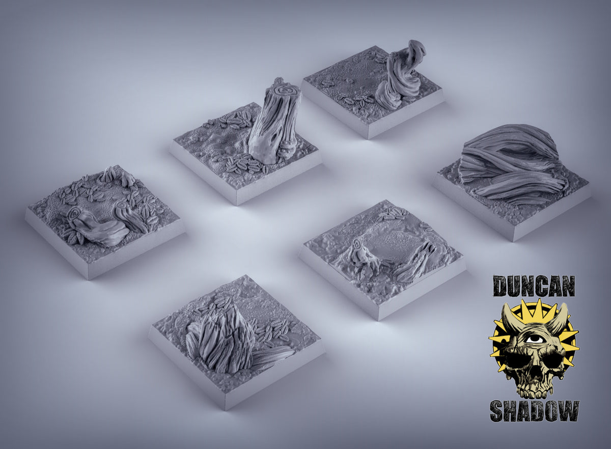 Woodland Bases Square Resin Miniature for DnD | Tabletop Gaming
