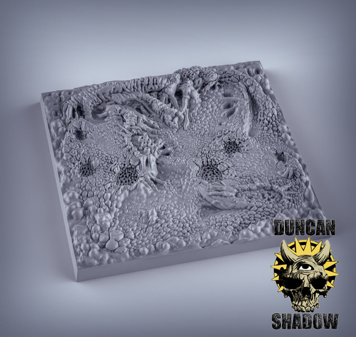 Plague Bases Square Resin 3D Models for Dungeons & Dragons & Board RPGs