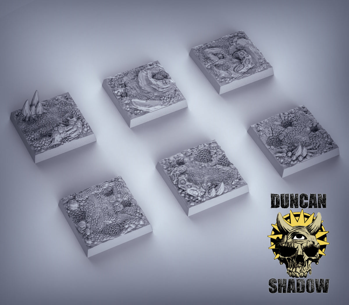 Plague Bases Square Resin 3D Models for Dungeons & Dragons & Board RPGs