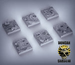 Plague Bases Square Resin 3D Models for Dungeons & Dragons & Board RPGs