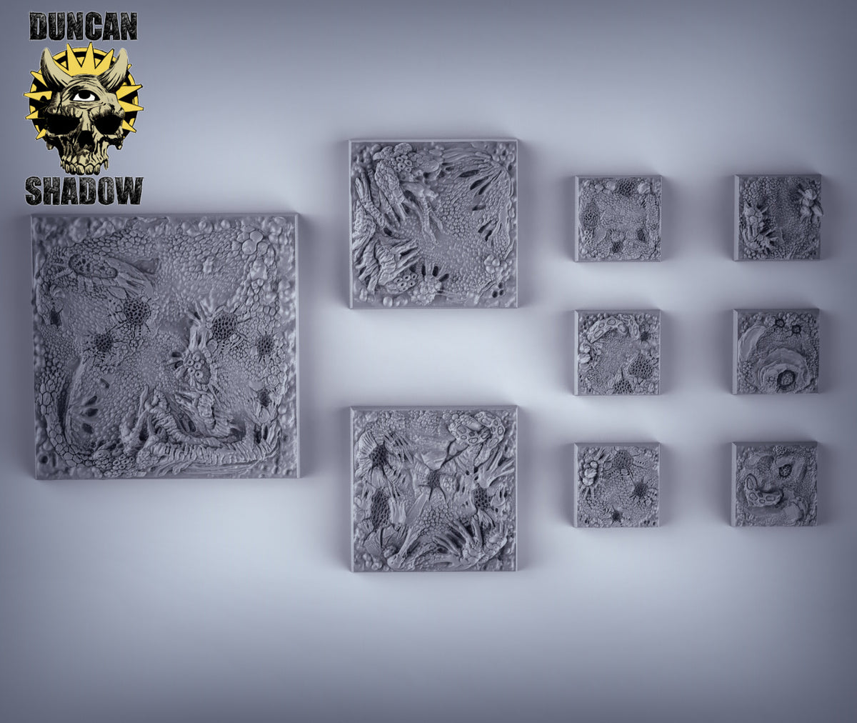 Plague Bases Square Resin 3D Models for Dungeons & Dragons & Board RPGs