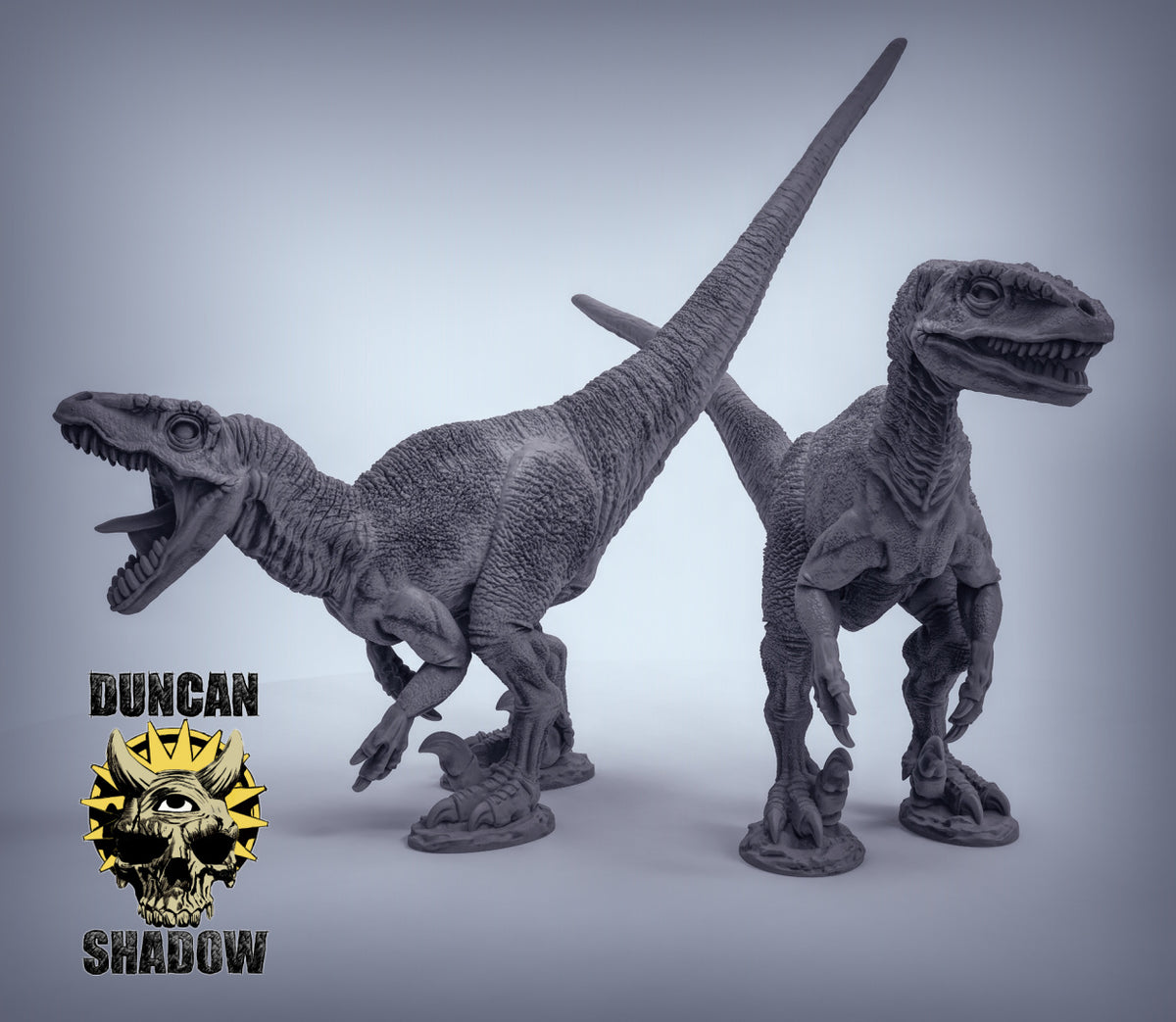 Velociraptors Dinosaur (no feathers) Resin Miniature for DnD | Tabletop Gaming