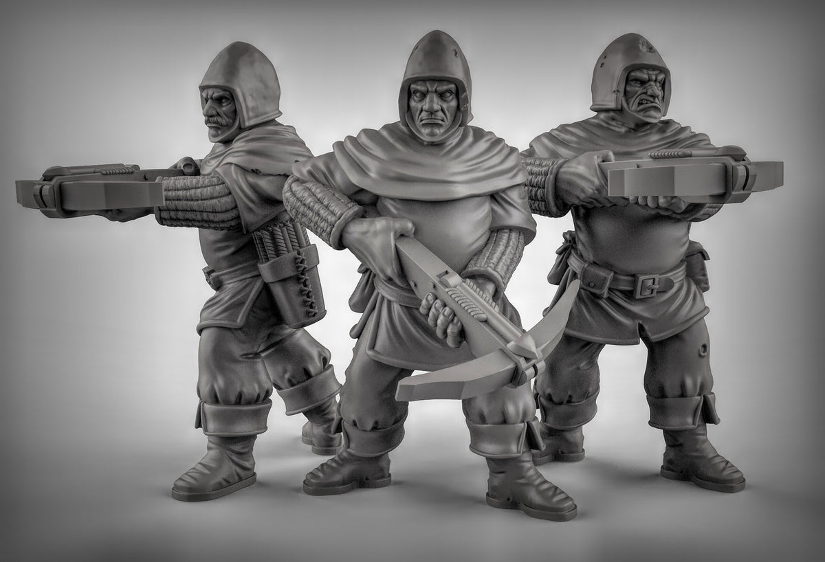 Guards with Crossbows Resin 3D Models for Dungeons & Dragons & Board RPGs