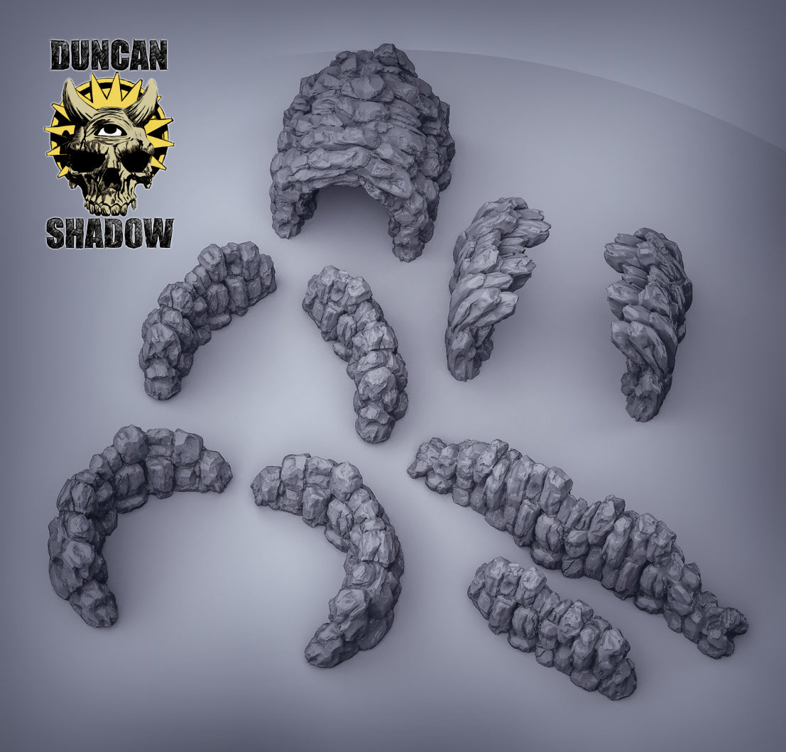 Rock Walls Terrain Resin Models for Dungeons & Dragons & Board RPGs