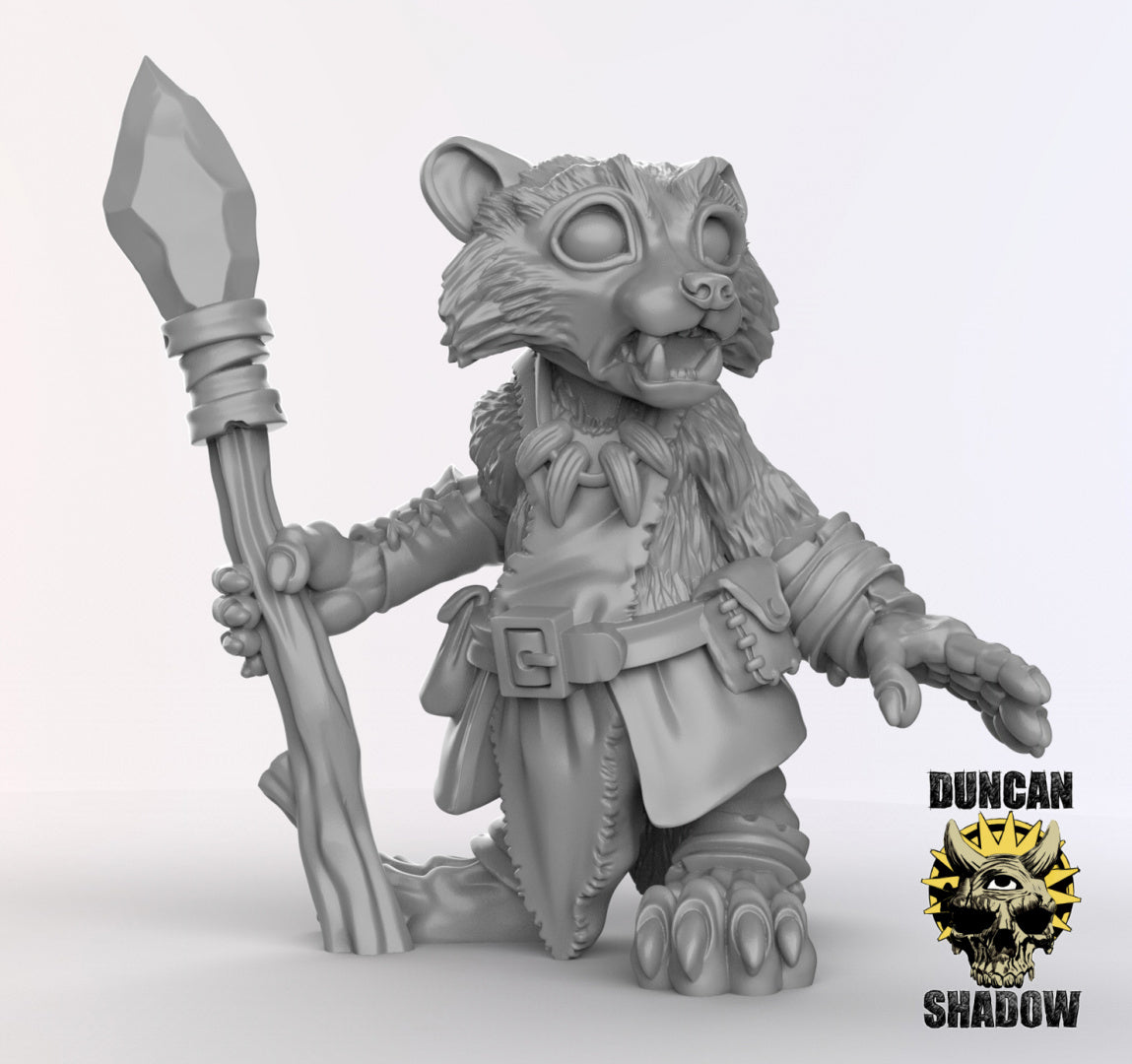 Racoon Folk Druids Resin Models for Dungeons & Dragons & Board RPGs