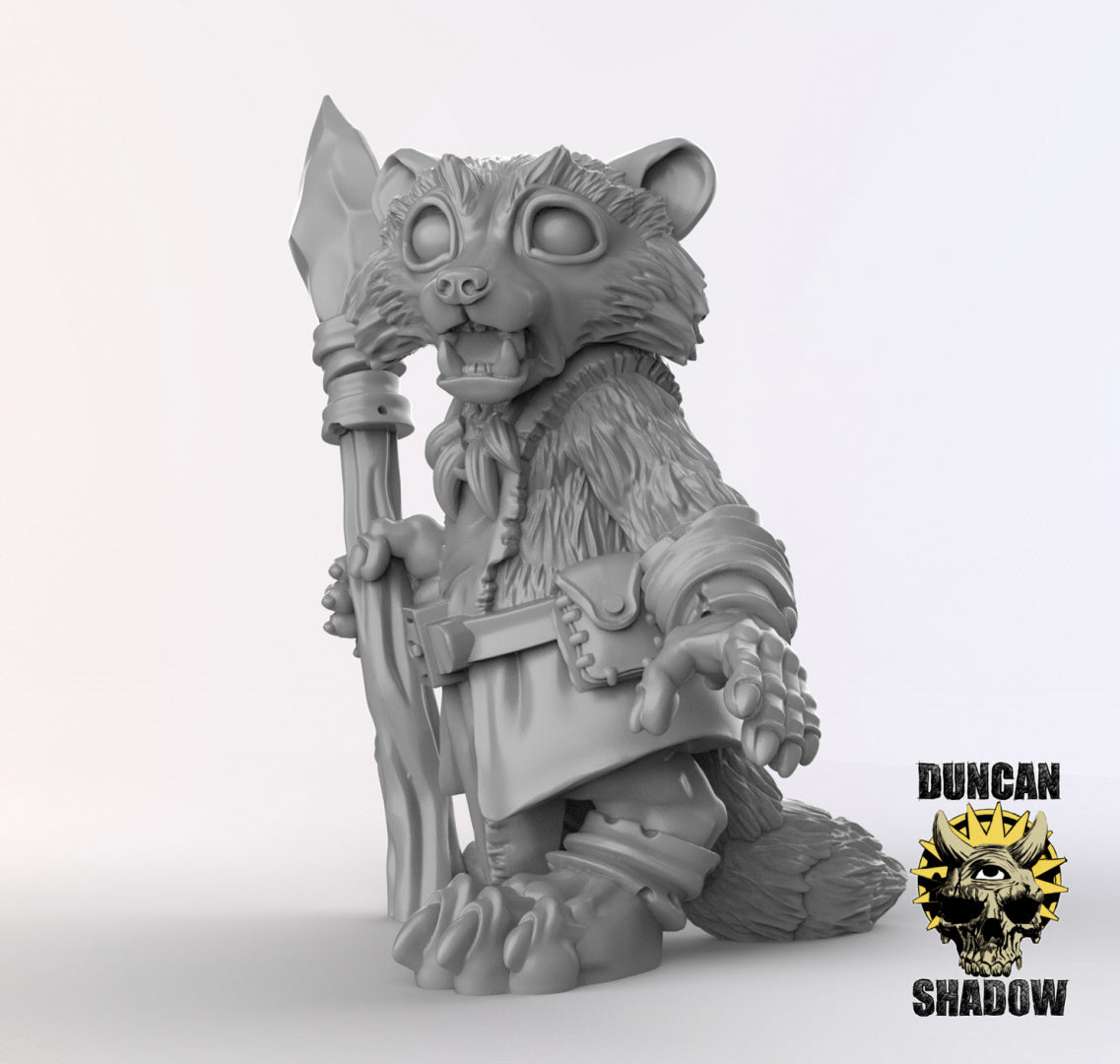 Racoon Folk Druids Resin Models for Dungeons & Dragons & Board RPGs