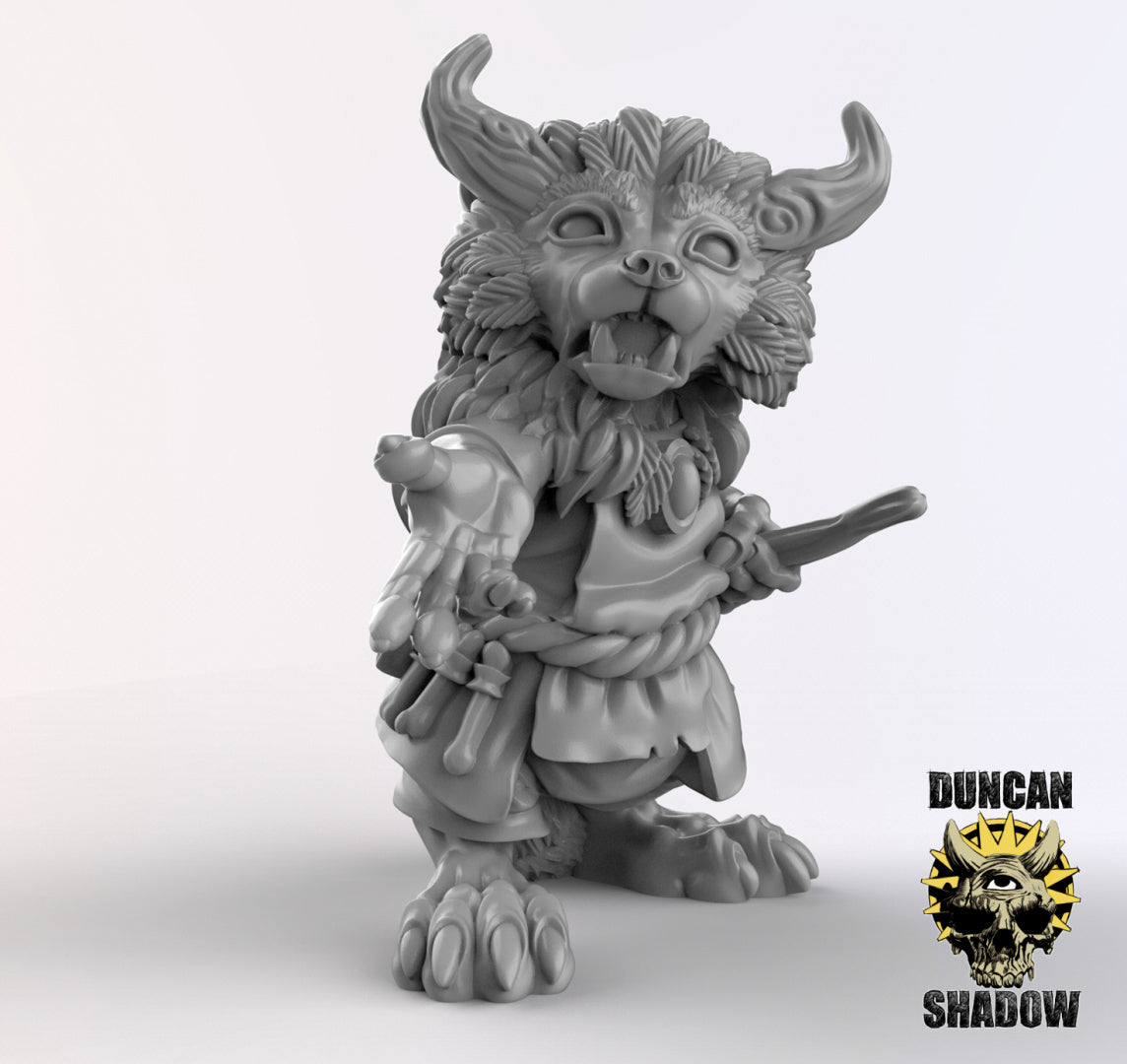 Racoon Folk Druids Resin Models for Dungeons & Dragons & Board RPGs