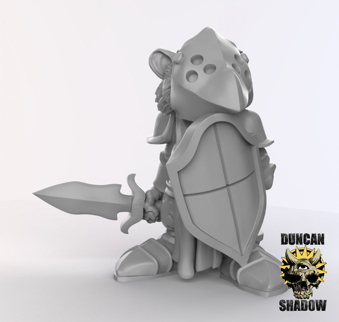Racoon Folk Knights Resin Models for Dungeons & Dragons & Board RPGs