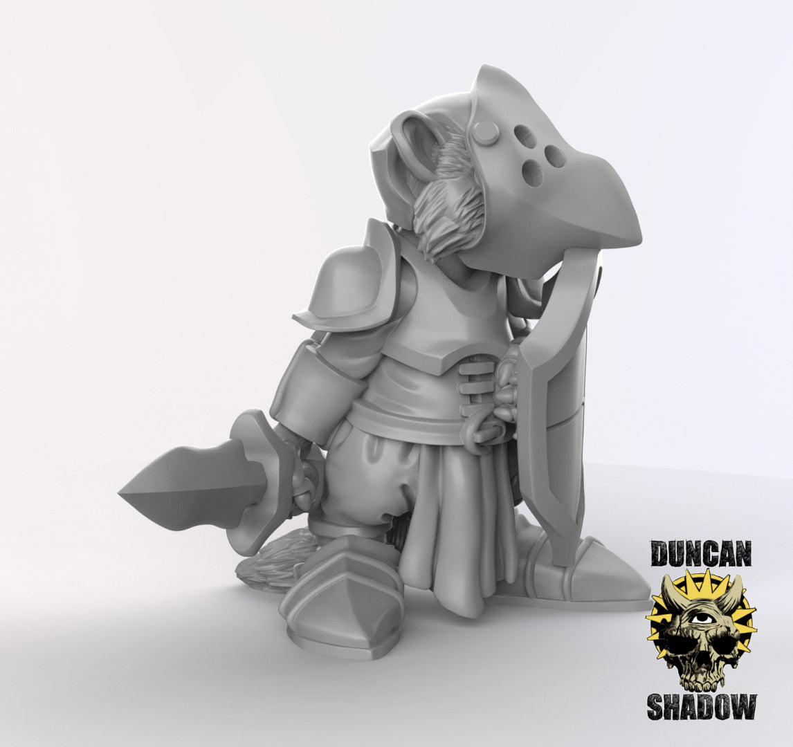 Racoon Folk Knights Resin Models for Dungeons & Dragons & Board RPGs
