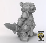 Racoon Folk Knights Resin Models for Dungeons & Dragons & Board RPGs