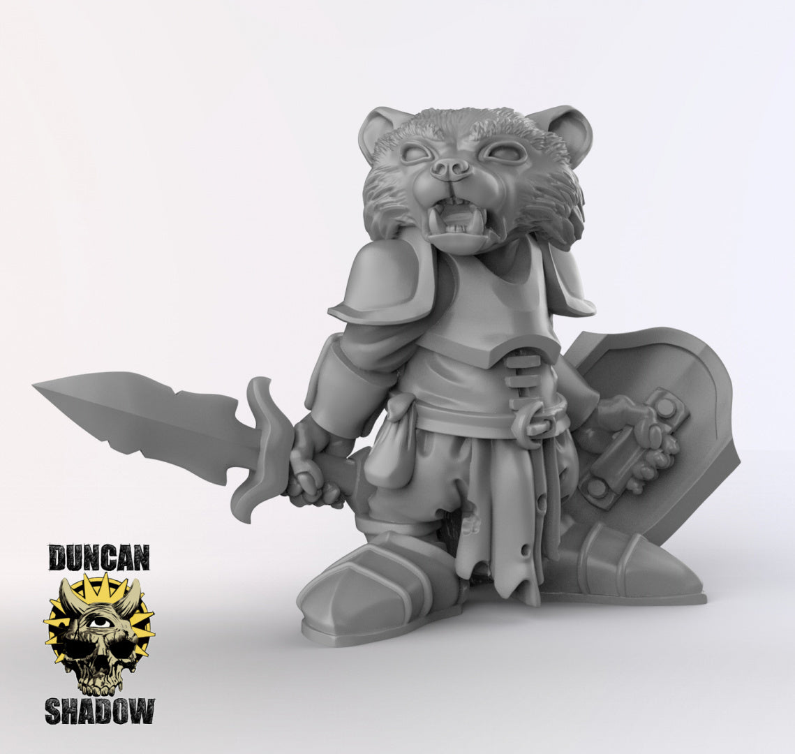 Racoon Folk Knights Resin Models for Dungeons & Dragons & Board RPGs