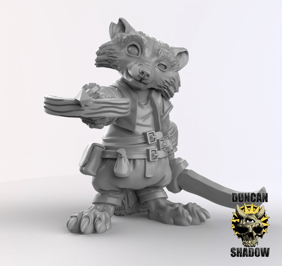 Racoon Folk Rogues Resin Models for Dungeons & Dragons & Board RPGs
