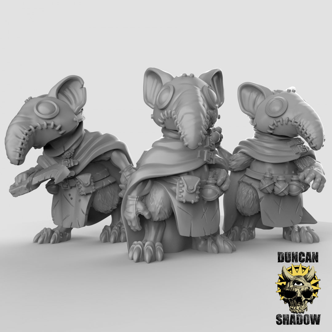 Mousle Plague doctors Resin 3D Models for Dungeons & Dragons & Board RPGs
