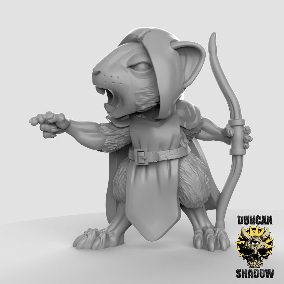 Mousle Rangers with Bows Resin 3D Models for Dungeons & Dragons & Board RPGs
