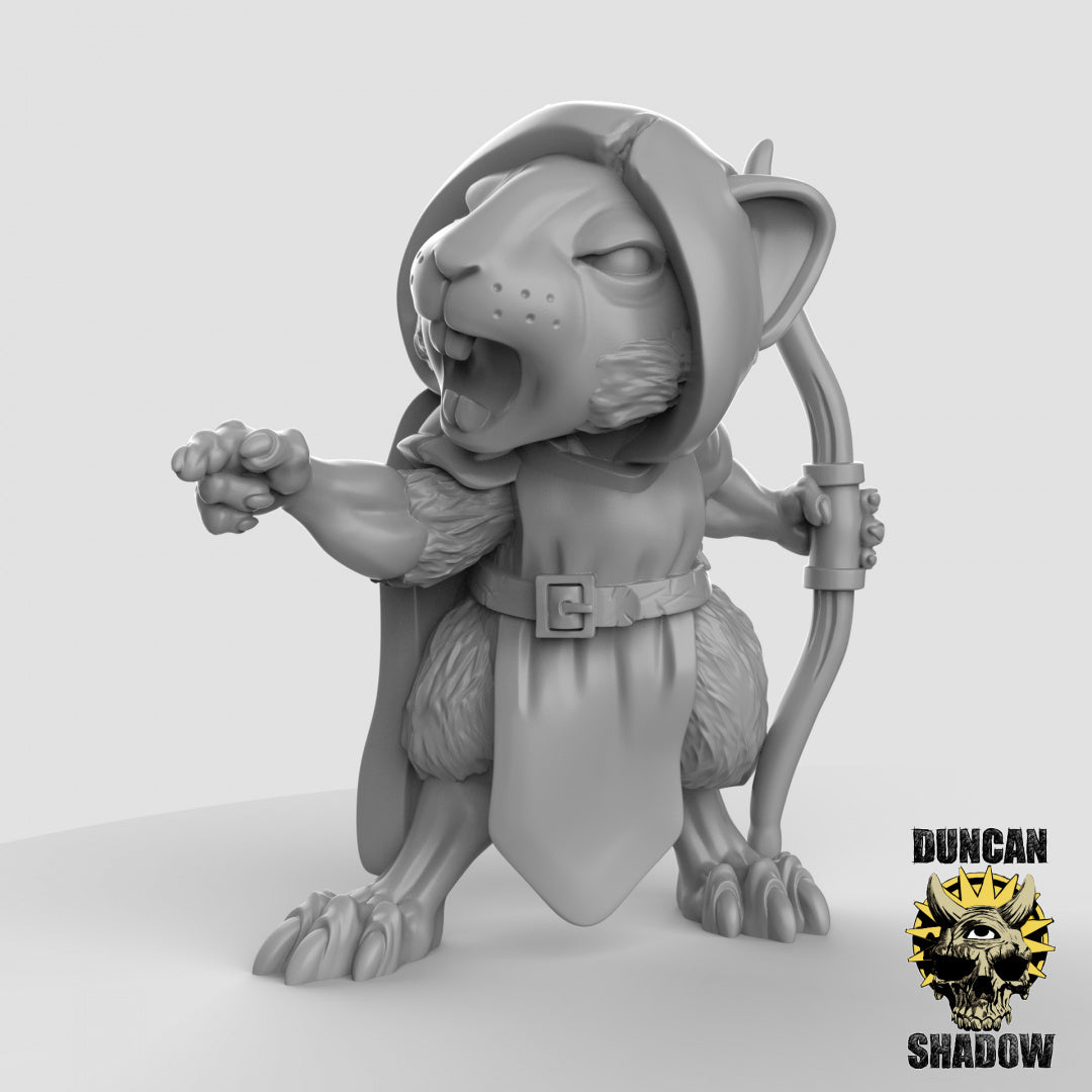 Mousle Rangers with Bows Resin 3D Models for Dungeons & Dragons & Board RPGs