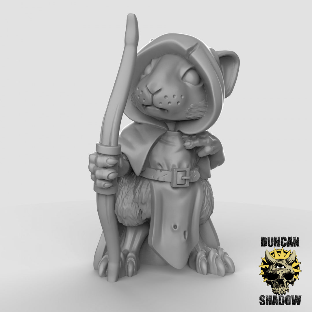 Mousle Rangers with Bows Resin 3D Models for Dungeons & Dragons & Board RPGs