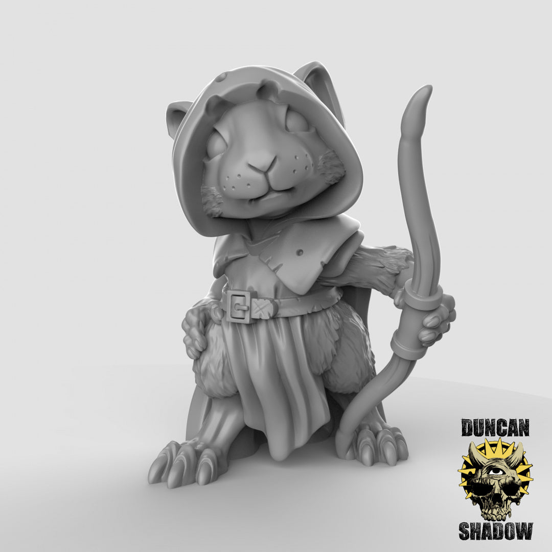 Mousle Rangers with Bows Resin 3D Models for Dungeons & Dragons & Board RPGs