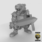 Badger Folk with Swords Resin Models for Dungeons & Dragons & Board RPGs
