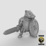 Badger Folk with Swords Resin Models for Dungeons & Dragons & Board RPGs