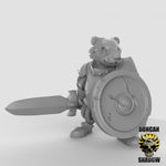 Badger Folk with Swords Resin Models for Dungeons & Dragons & Board RPGs