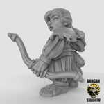 Female Halflings with Bows Resin Models for Dungeons & Dragons & Board RPGs