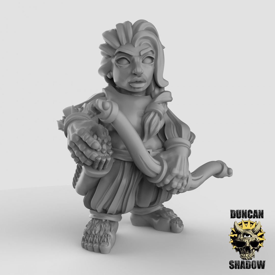 Female Halflings with Bows Resin Models for Dungeons & Dragons & Board RPGs