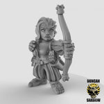 Female Halflings with Bows Resin Models for Dungeons & Dragons & Board RPGs