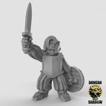 Female Halflings with Swords Resin Models for Dungeons & Dragons & Board RPGs