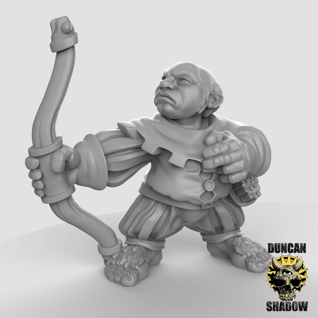 Halfling with Bows Resin 3D Models for Dungeons & Dragons & Board RPGs