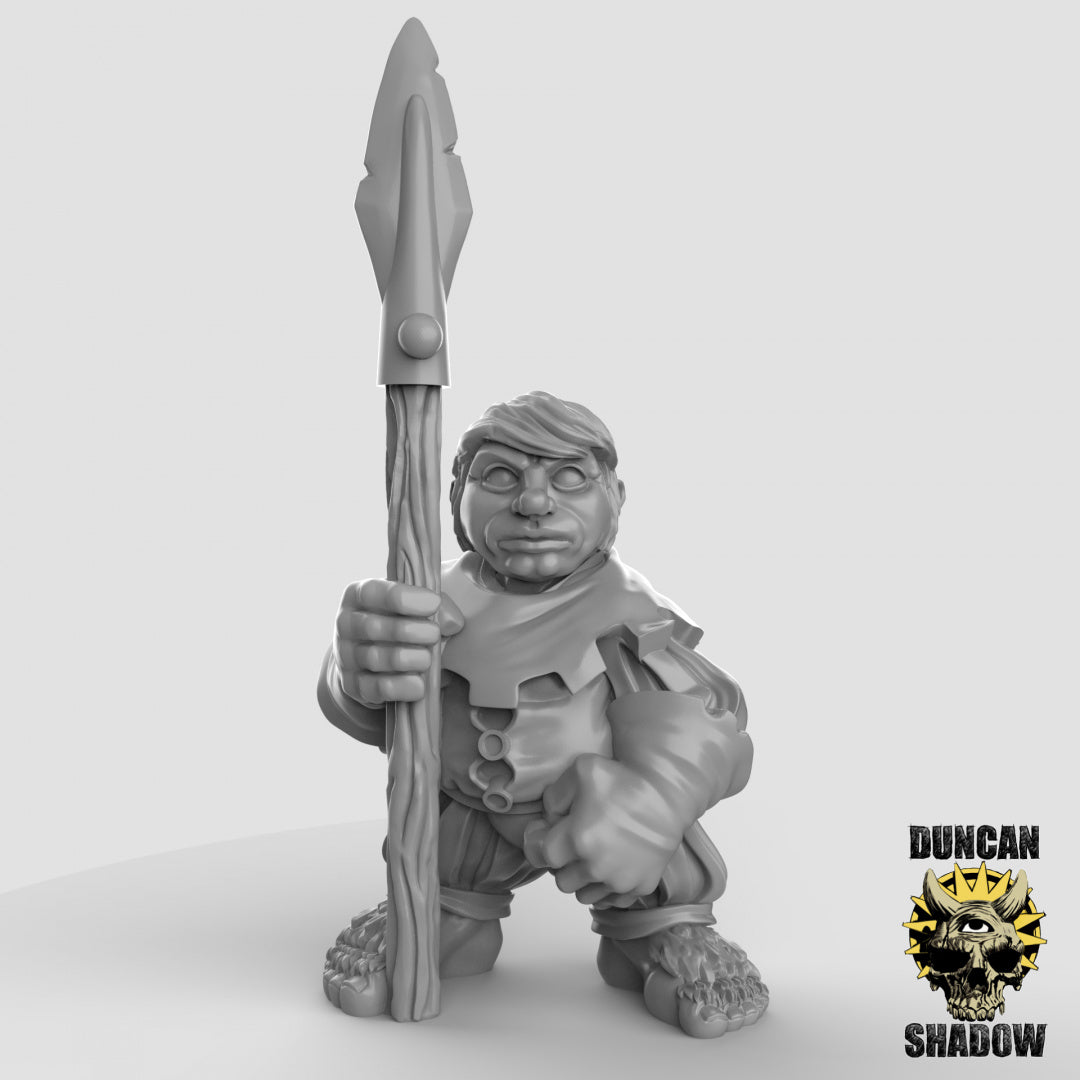 Halfling with Spears Resin 3D Models for Dungeons & Dragons & Board RPGs