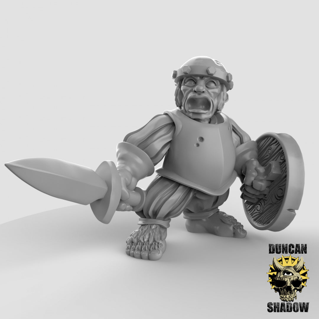 Halfling with Sword and Shield Resin Miniature for DnD | Tabletop Gaming