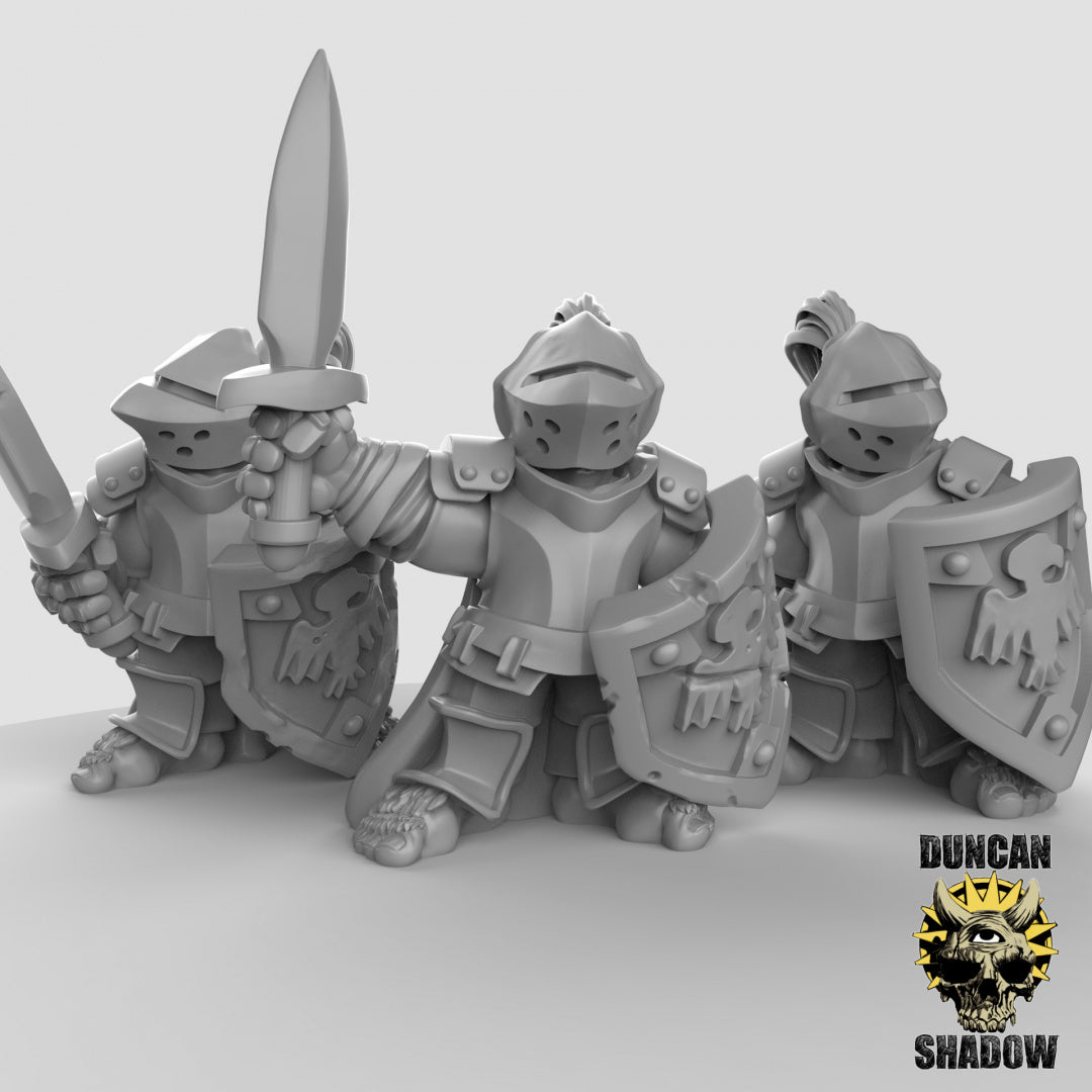 Halfling Paladins Resin 3D Models for Dungeons & Dragons & Board RPGs