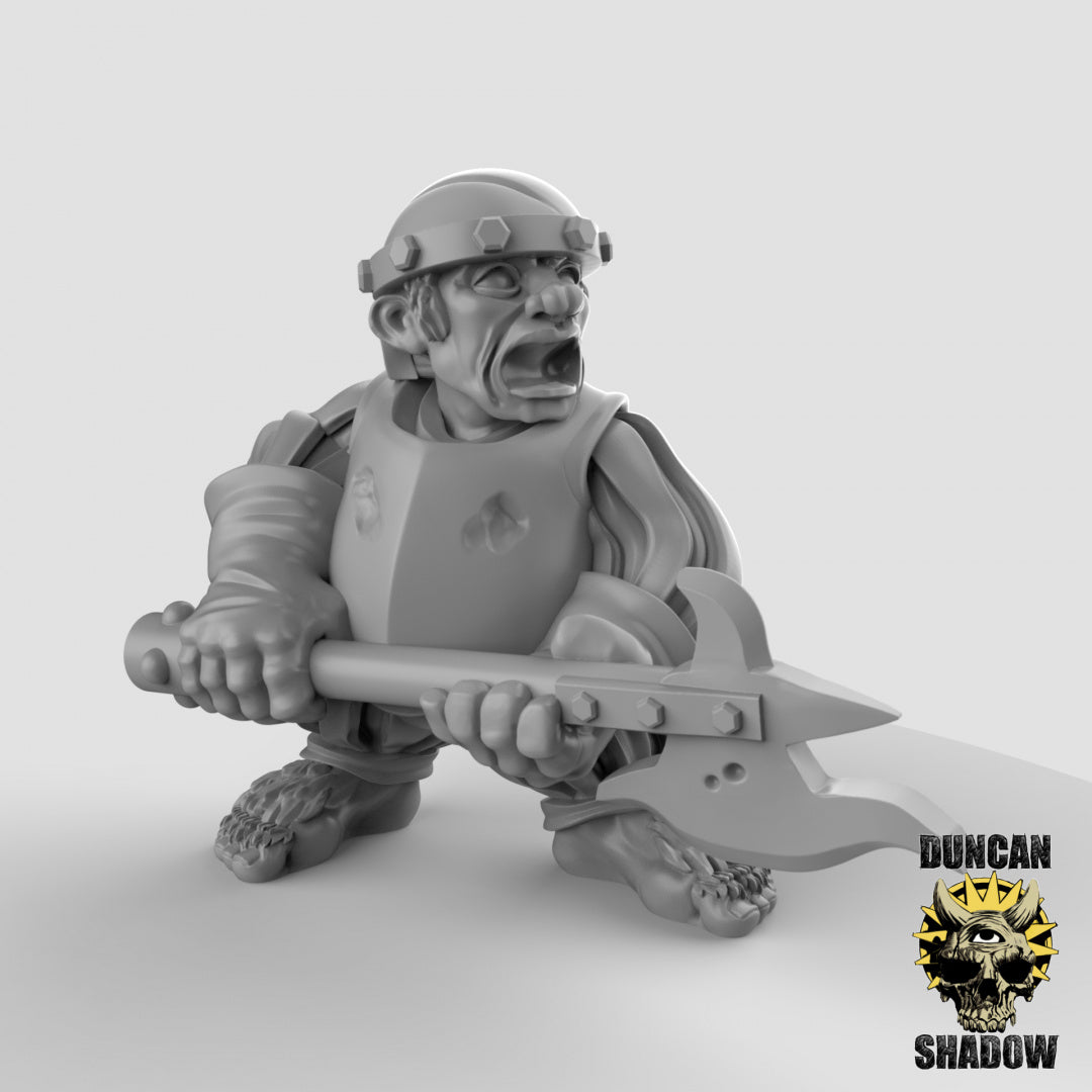 Halfling's with poll Arms Resin Models for Dungeons & Dragons & Board RPGs