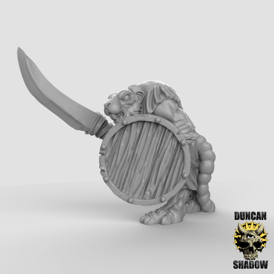 Rat Folk with Spears Resin Models for Dungeons & Dragons & Board RPGs