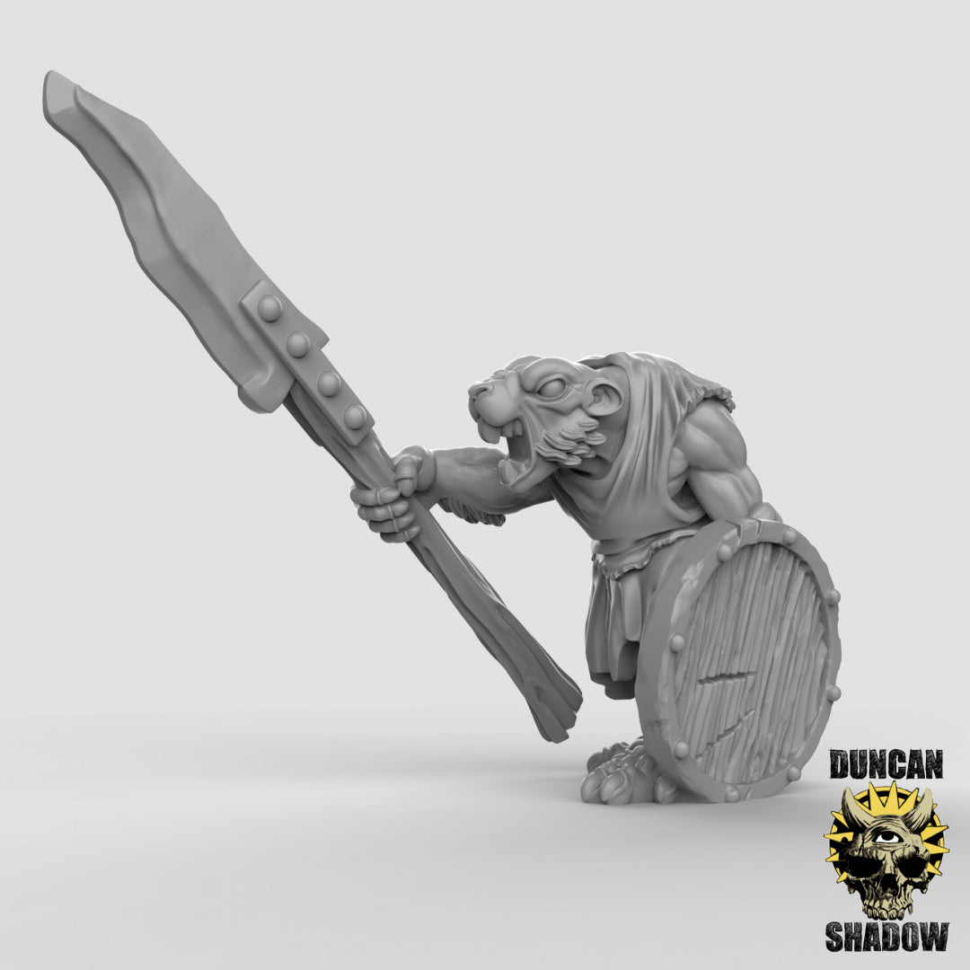 Rat Folk with Spears Resin Models for Dungeons & Dragons & Board RPGs