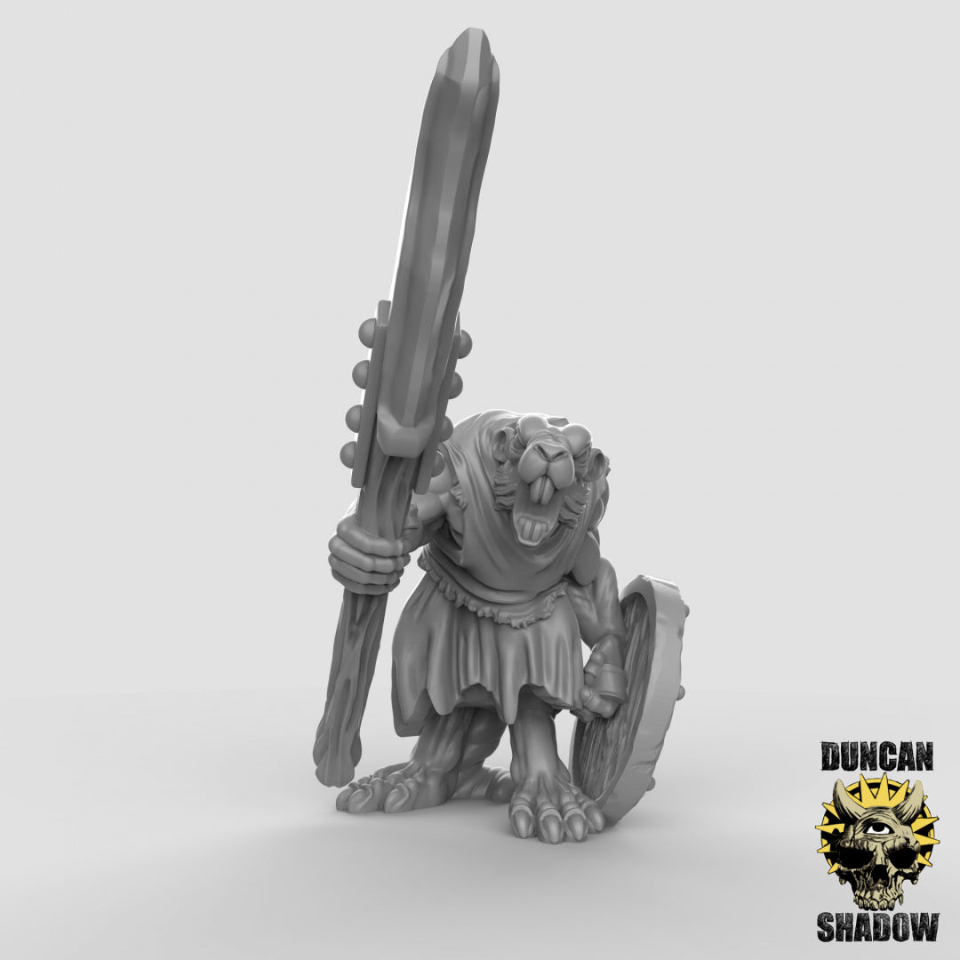 Rat Folk with Spears Resin Models for Dungeons & Dragons & Board RPGs